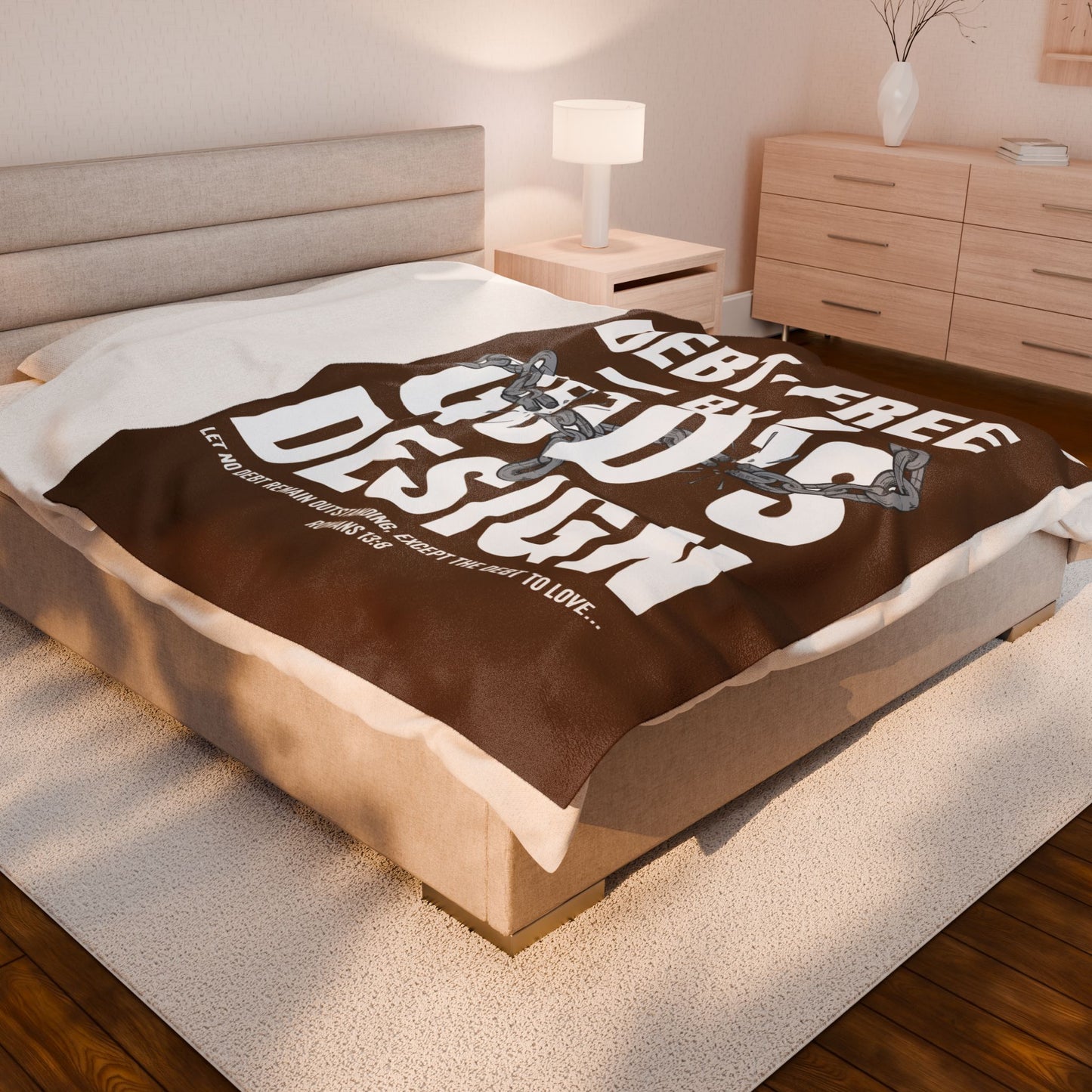 Debt-Free by God’s Design Velveteen Plush Blanket