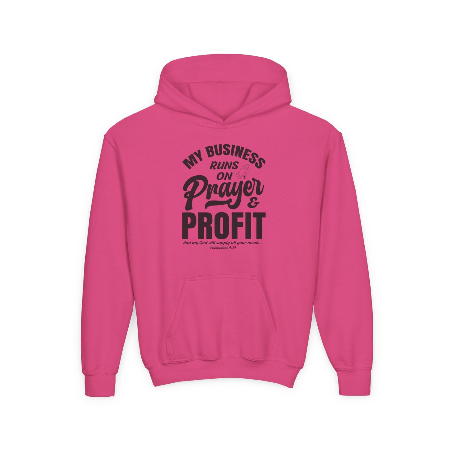My Business Runs on Prayer & Profit Youth Hoodie