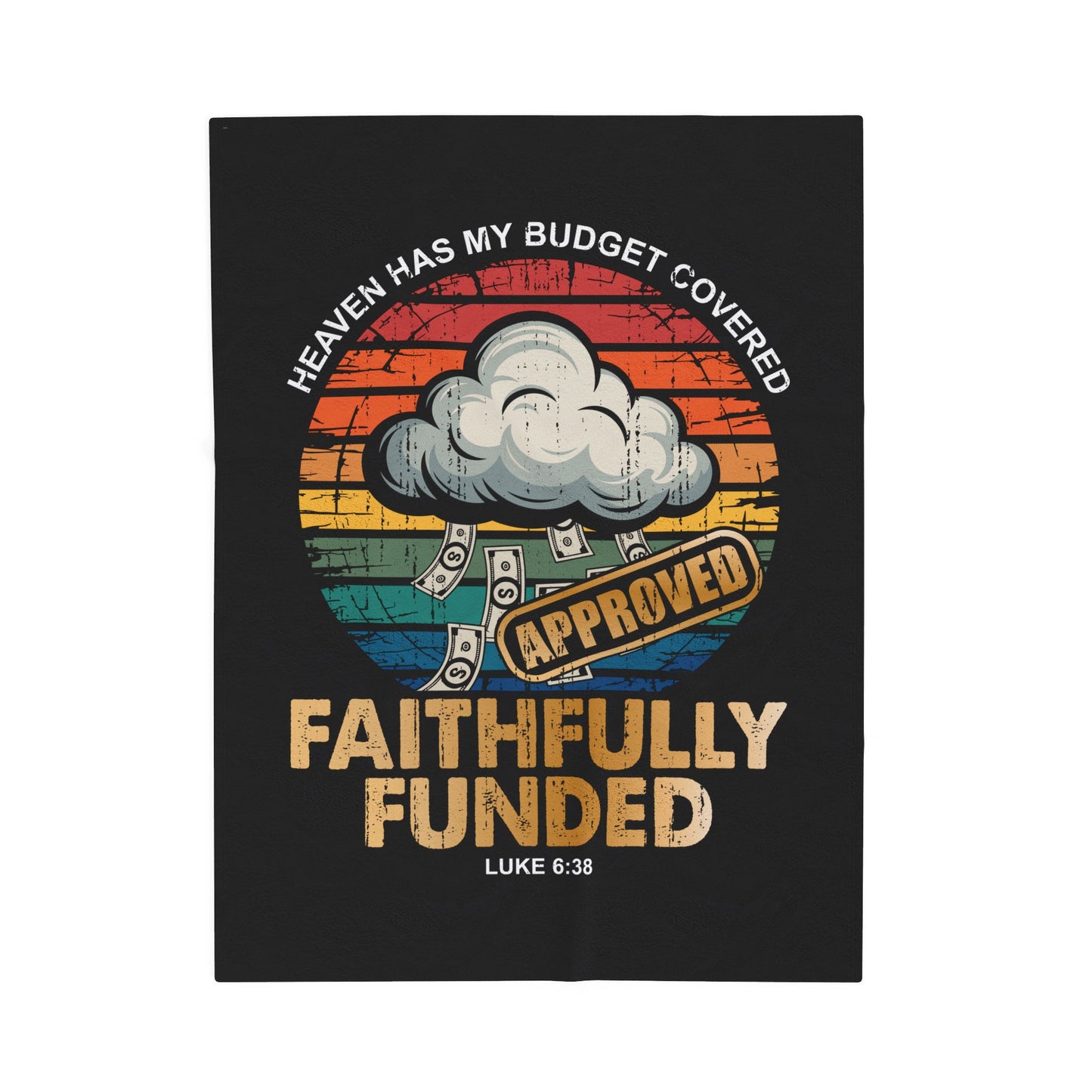 Faithfully Funded Velveteen Plush Blanket