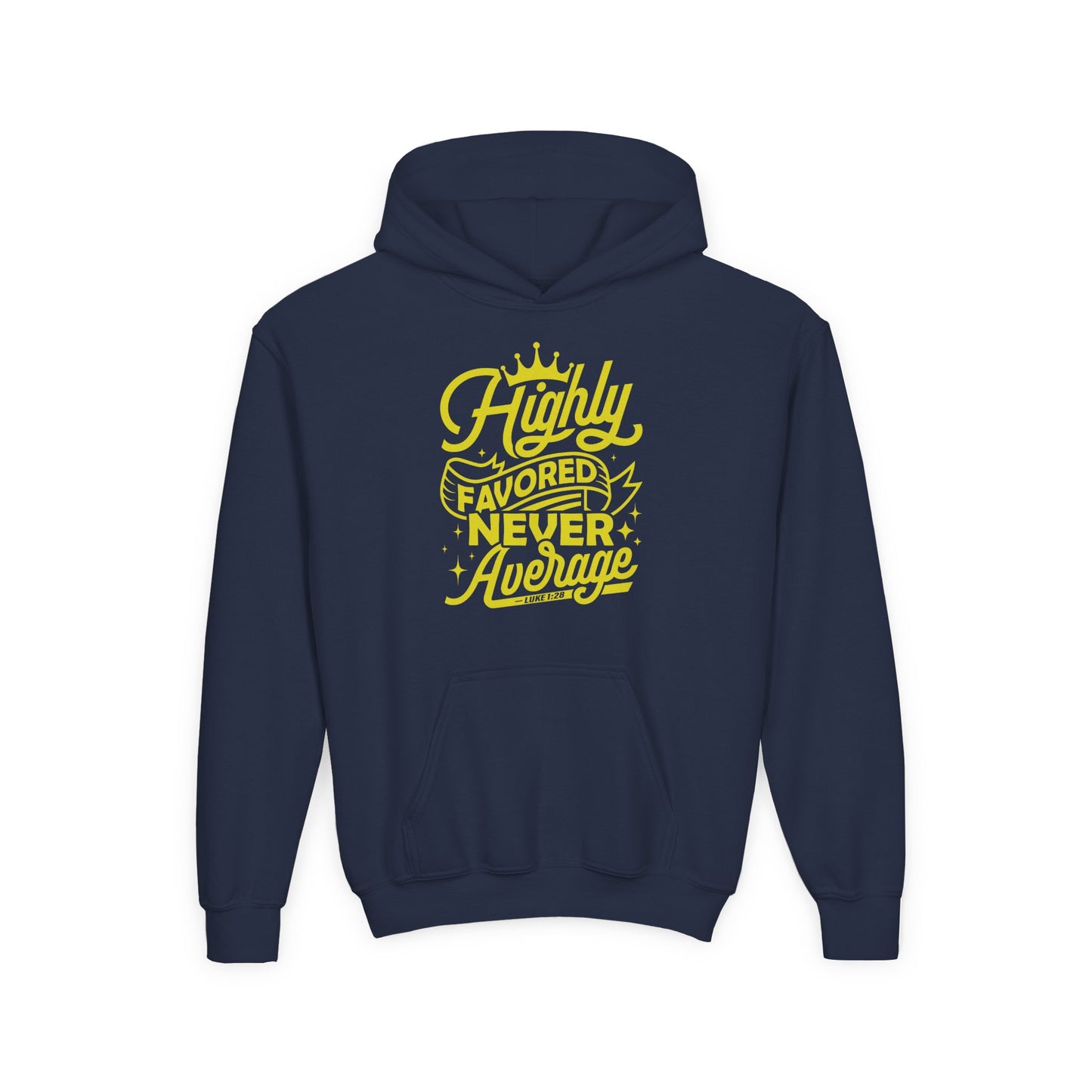 Highly Favored Never Average Youth Hoodie
