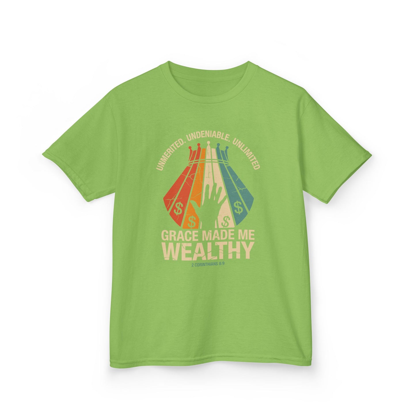 Grace Made Me Wealthy Kids Tee