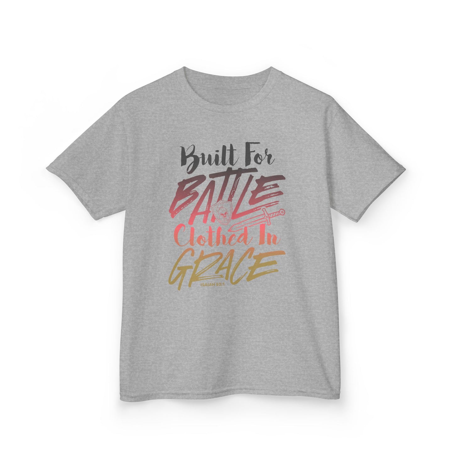 Built for Battle. Clothed in Grace. Kids Tee