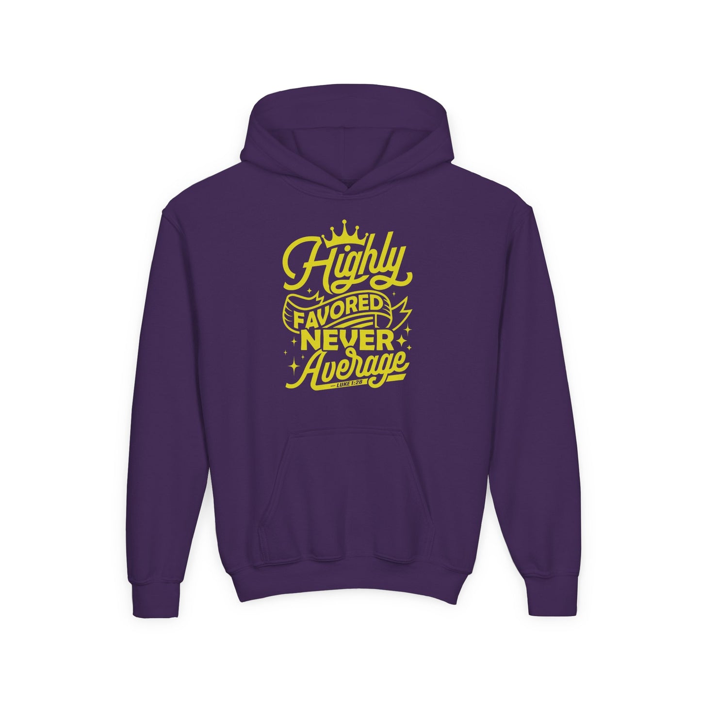 Highly Favored Never Average Youth Hoodie