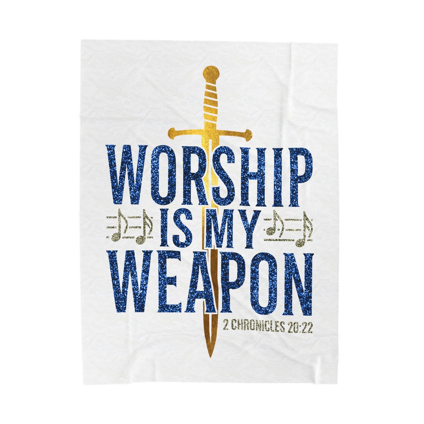 Worship is My Weapon Velveteen Plush Blanket