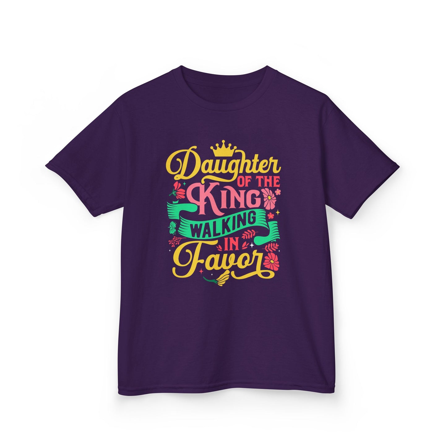 Daughter of the King walking in favor Kids Tee