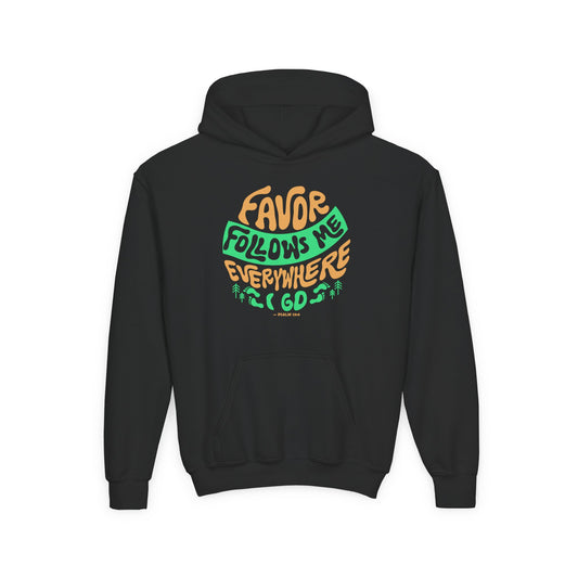 Favor Follows Me Everywhere I Go Youth Hoodie