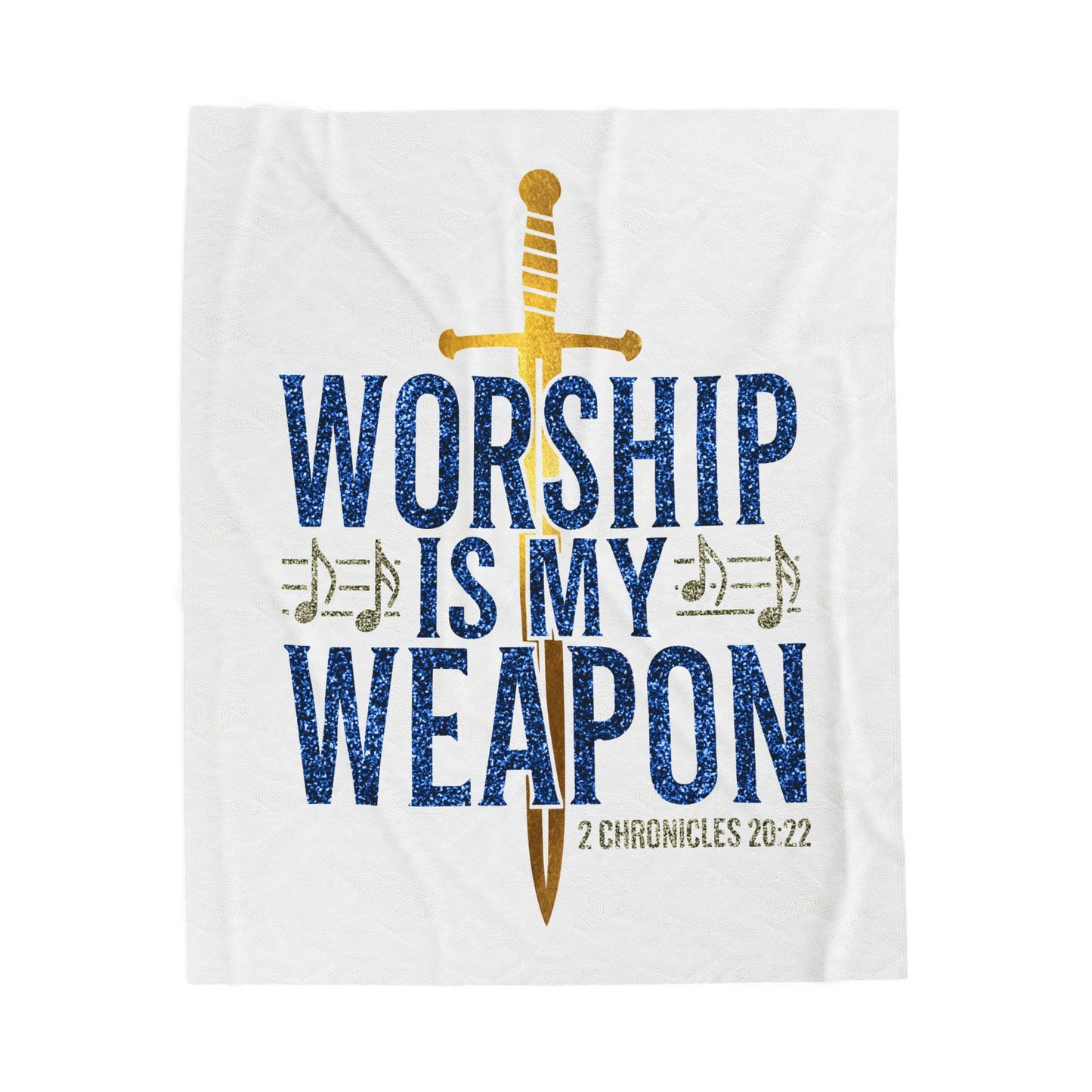 Worship is My Weapon Velveteen Plush Blanket
