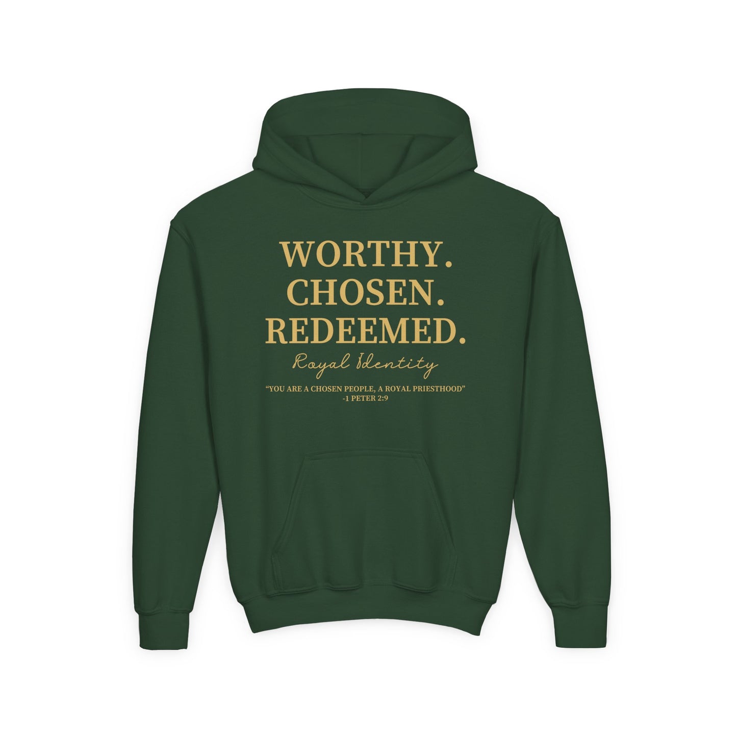 WORTHY. CHOSEN. REDEEMED Youth Hoodie