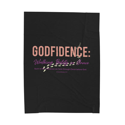 Godfidence: Walking Boldly in Grace Velveteen Plush Blanket