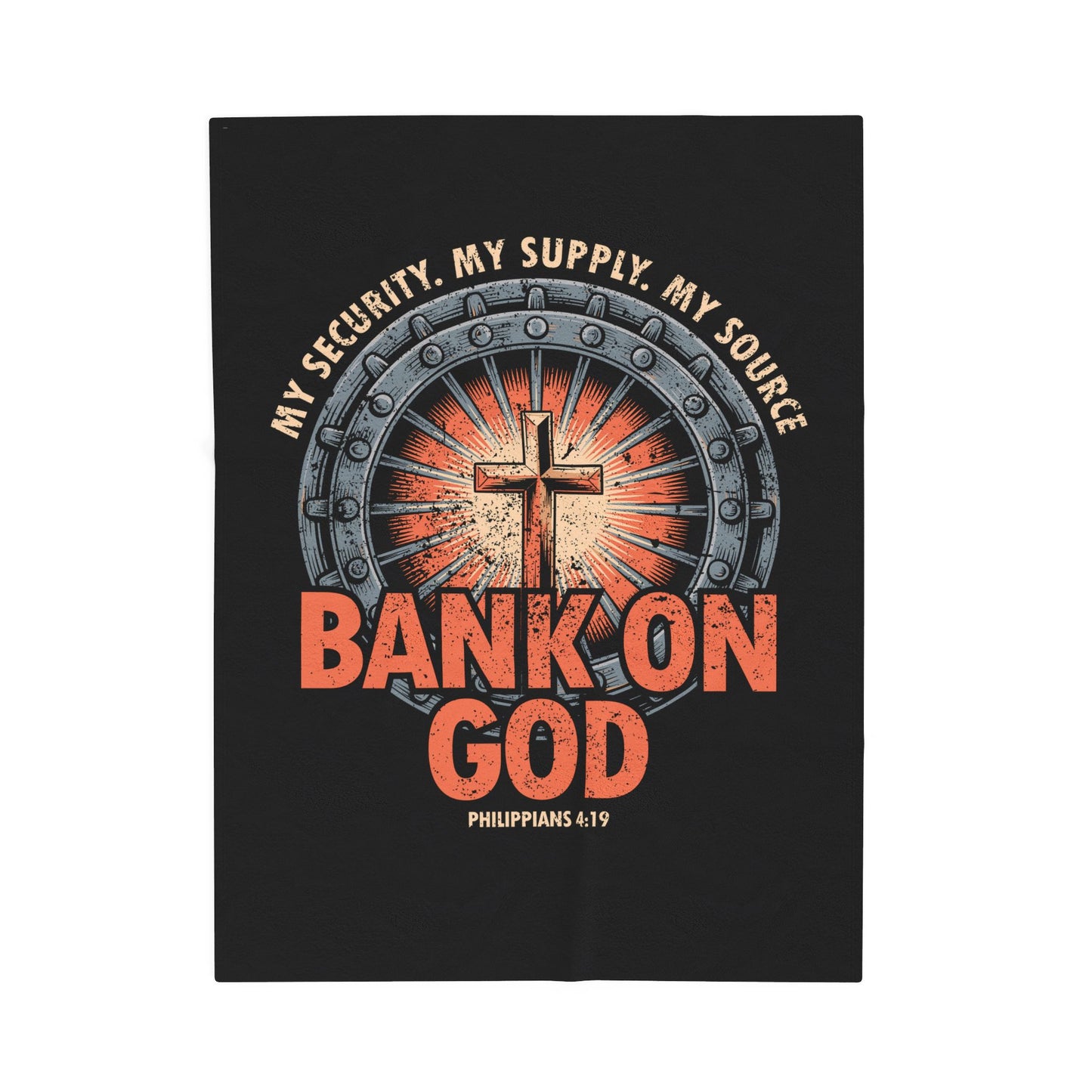 Bank on God Velveteen Plush Blanket