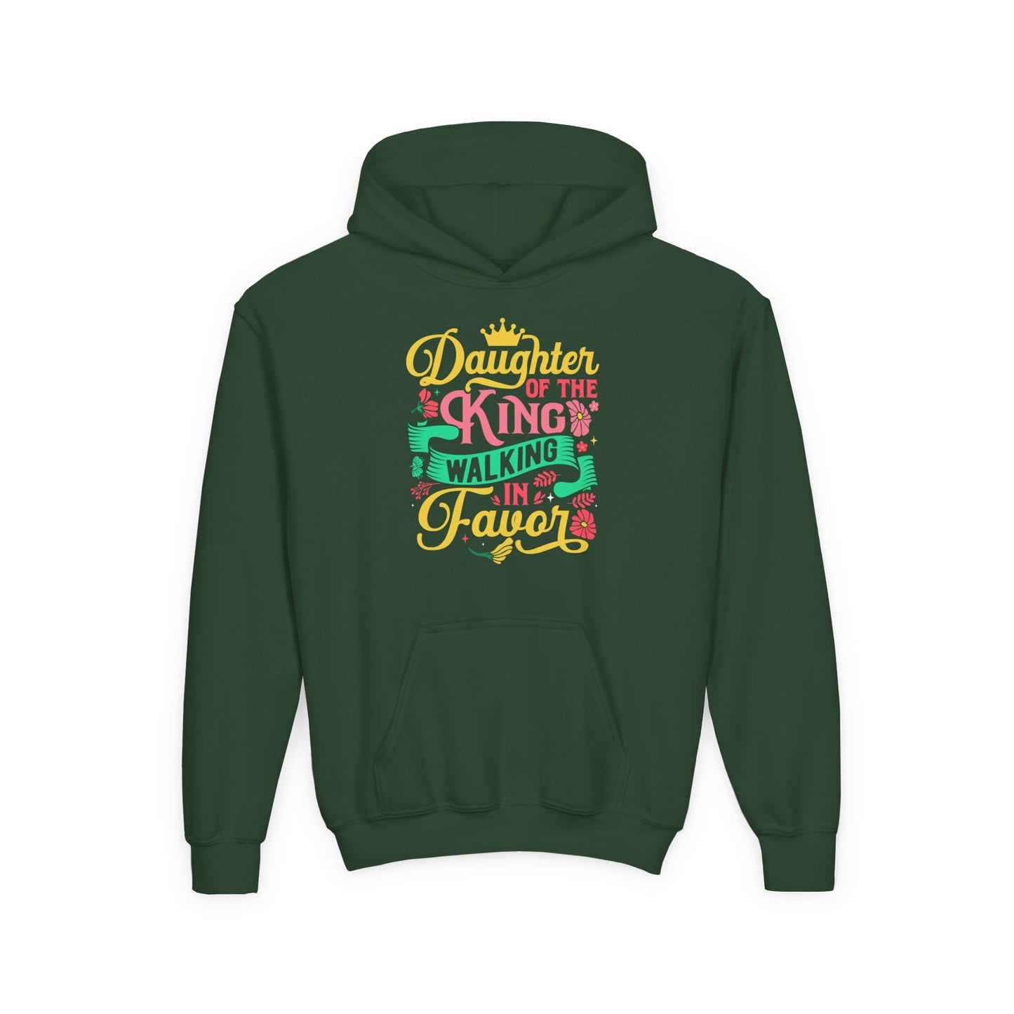 Daughter of the King walking in favor Youth Hoodie