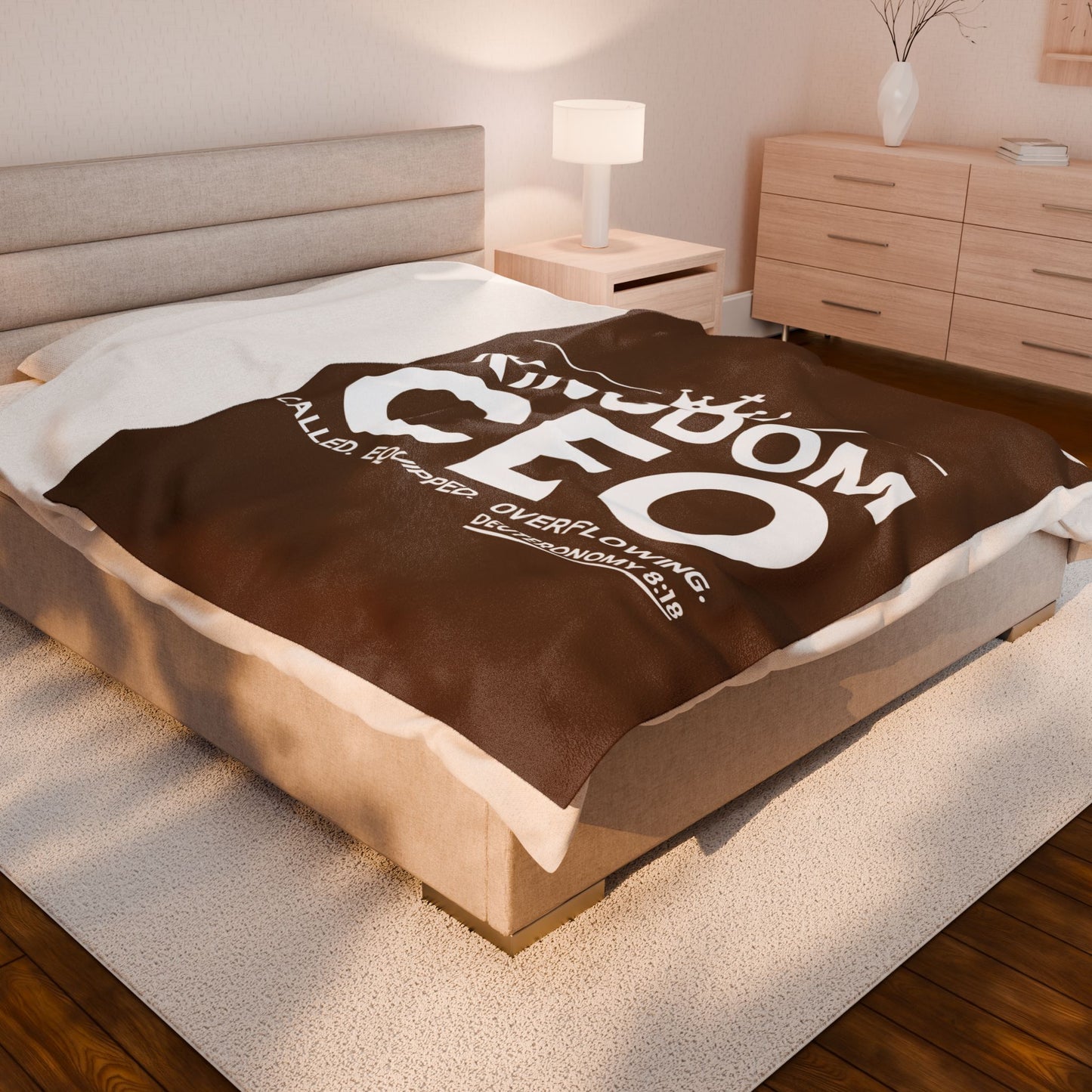 Kingdom CEO™ - Called. Equipped. Overflowing Velveteen Plush Blanket