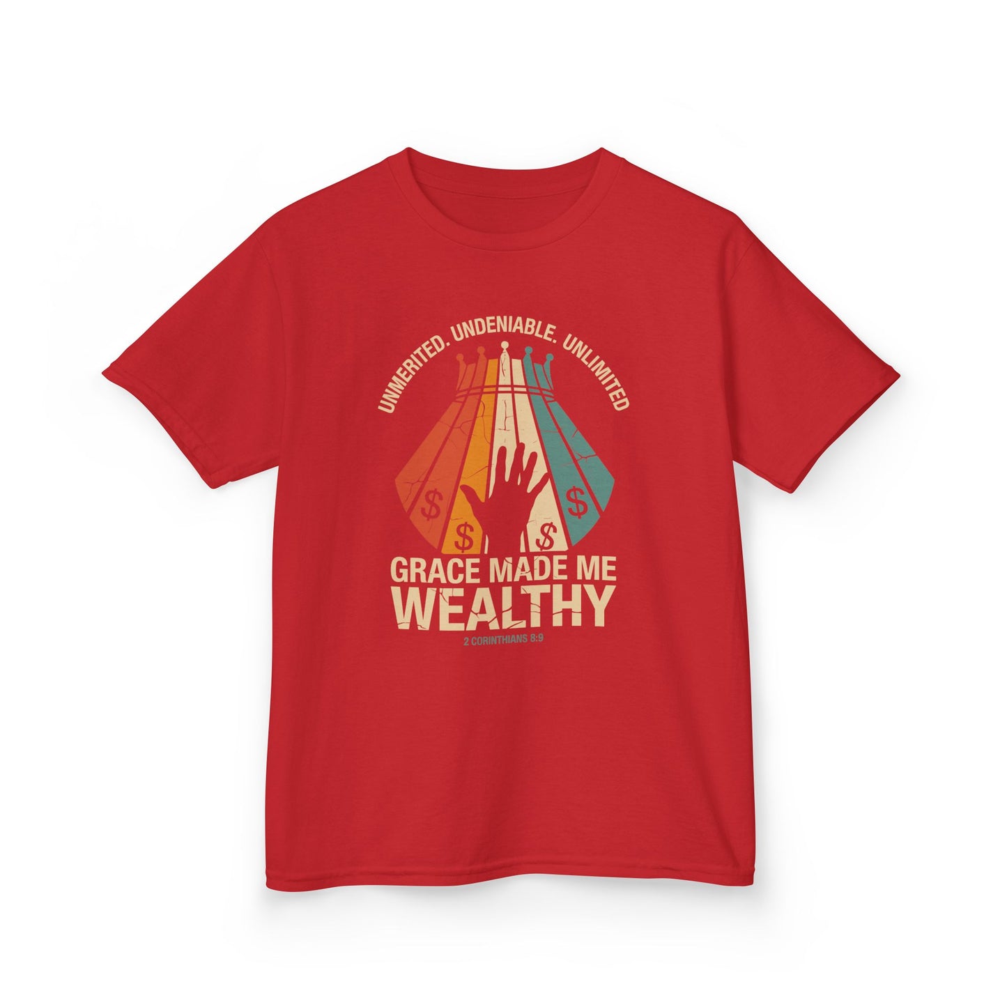 Grace Made Me Wealthy Kids Tee