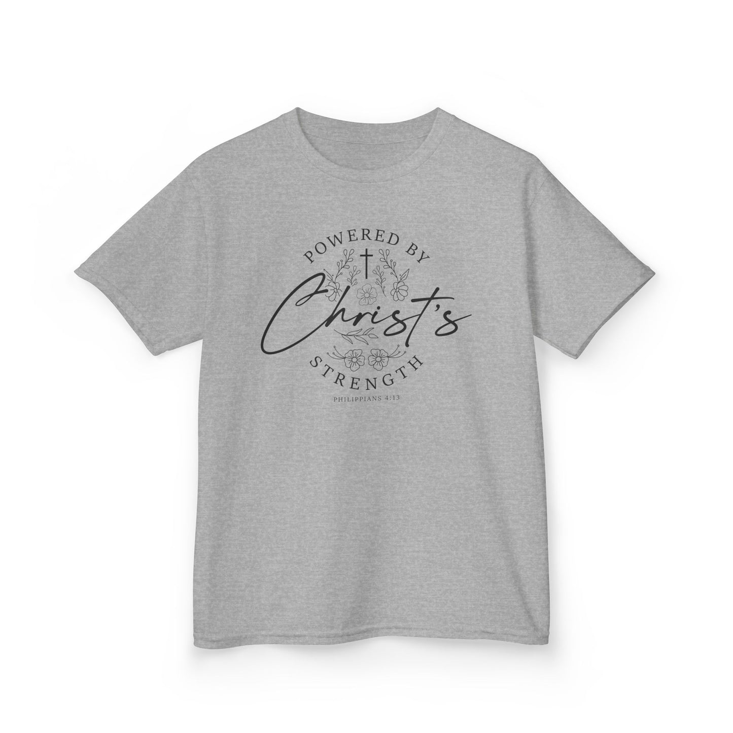 Powered by Christ’s Strength Kids Tee