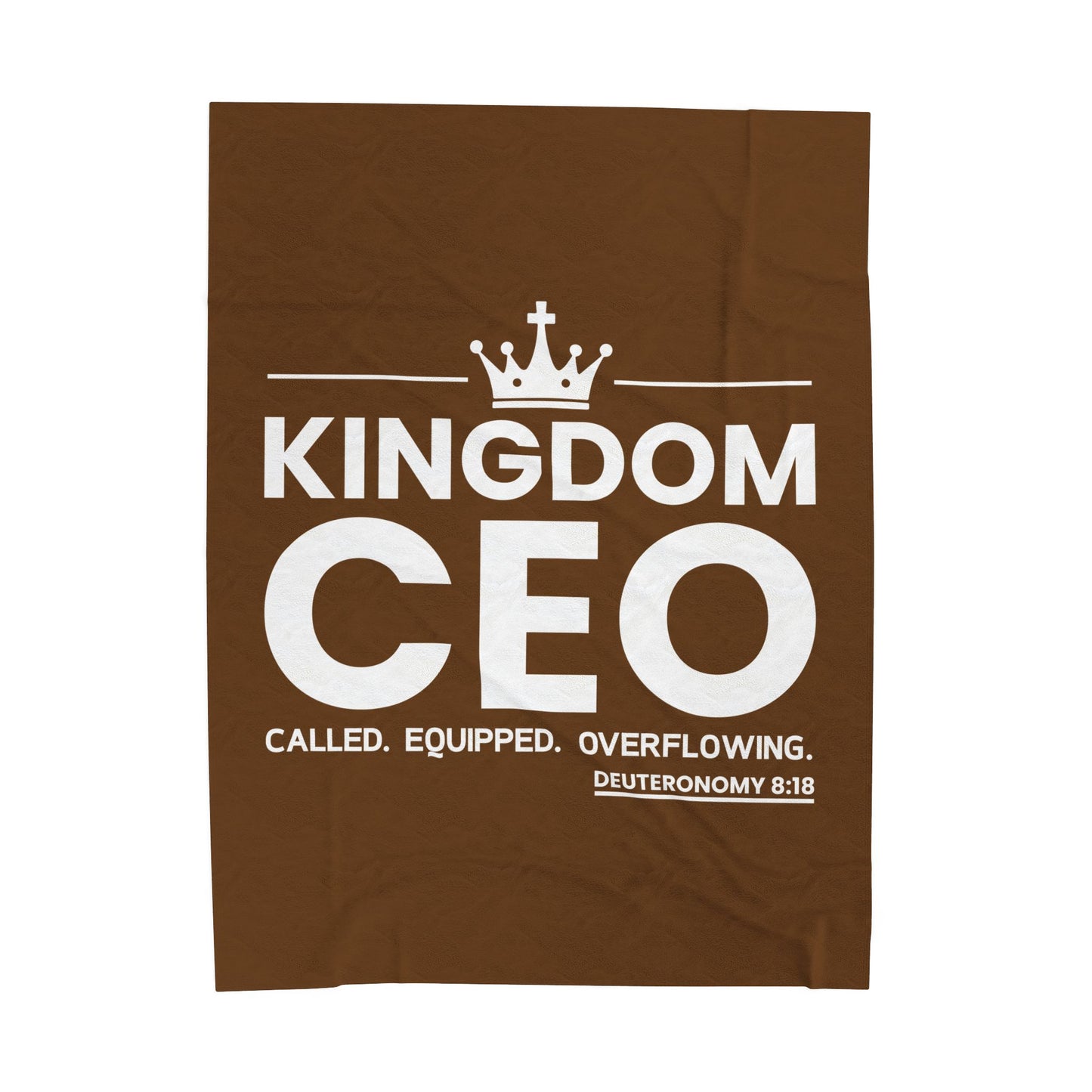 Kingdom CEO™ - Called. Equipped. Overflowing Velveteen Plush Blanket