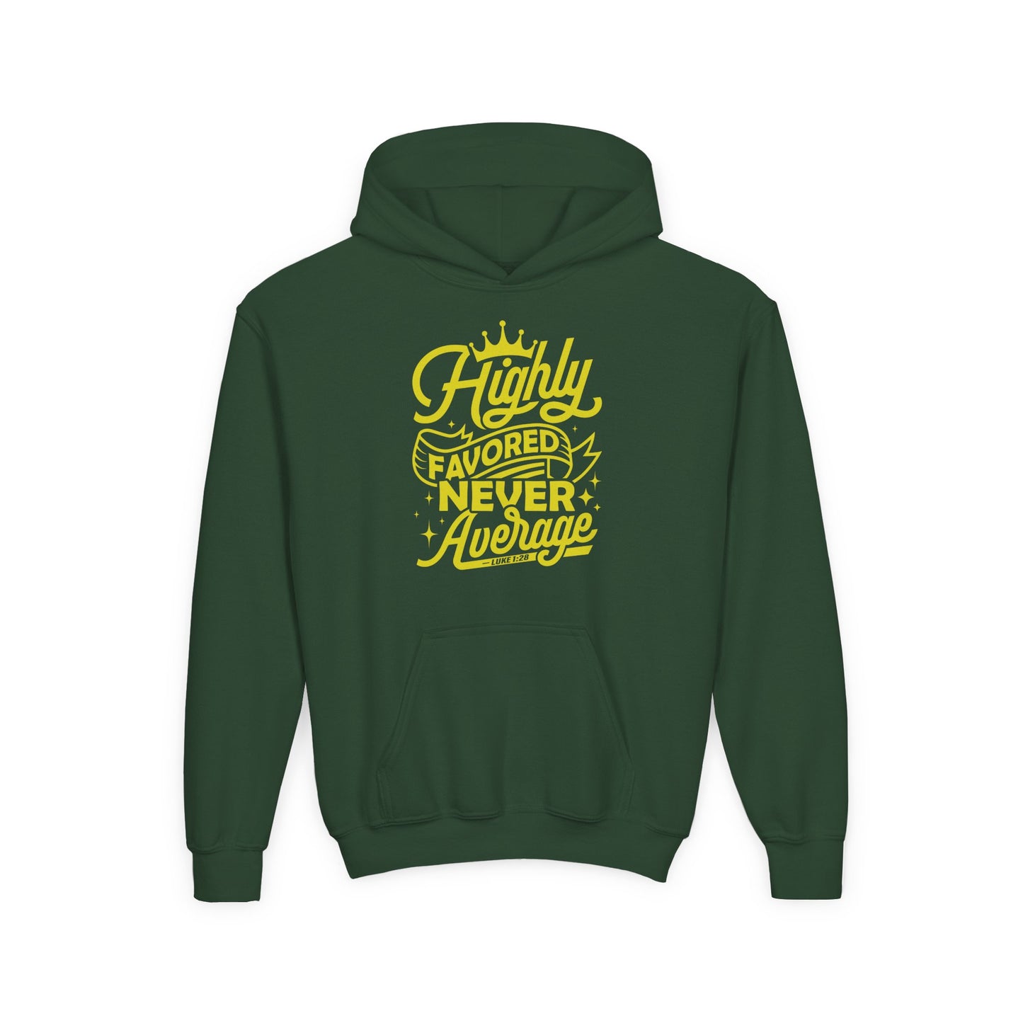 Highly Favored Never Average Youth Hoodie