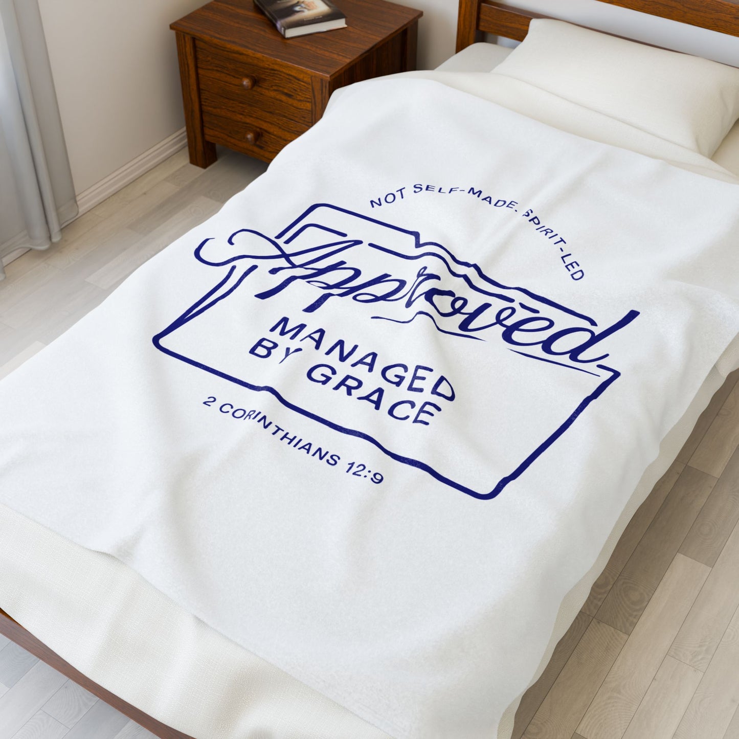 Approved managed by Grace  Velveteen Plush Blanket