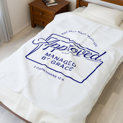 Approved managed by Grace  Velveteen Plush Blanket