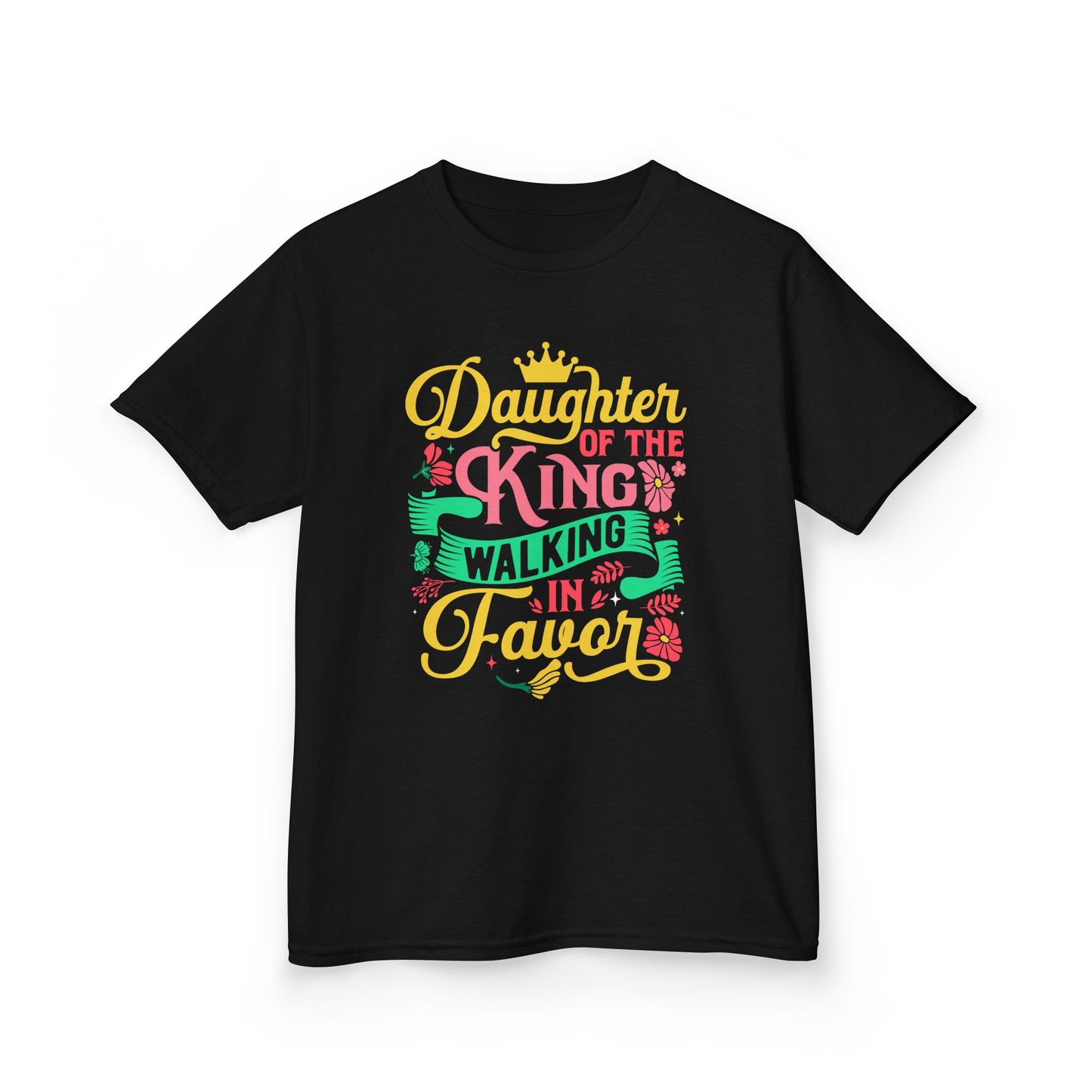 Daughter of the King walking in favor Kids Tee