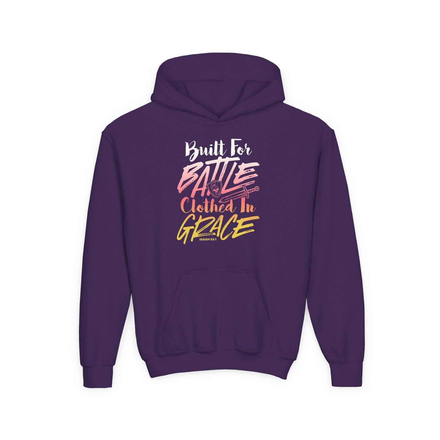 Built for Battle. Clothed in Grace. Youth Hoodie