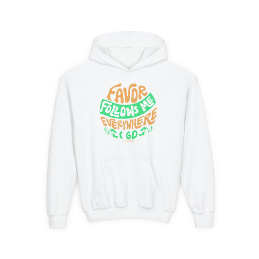 Favor Follows Me Everywhere I Go Youth Hoodie