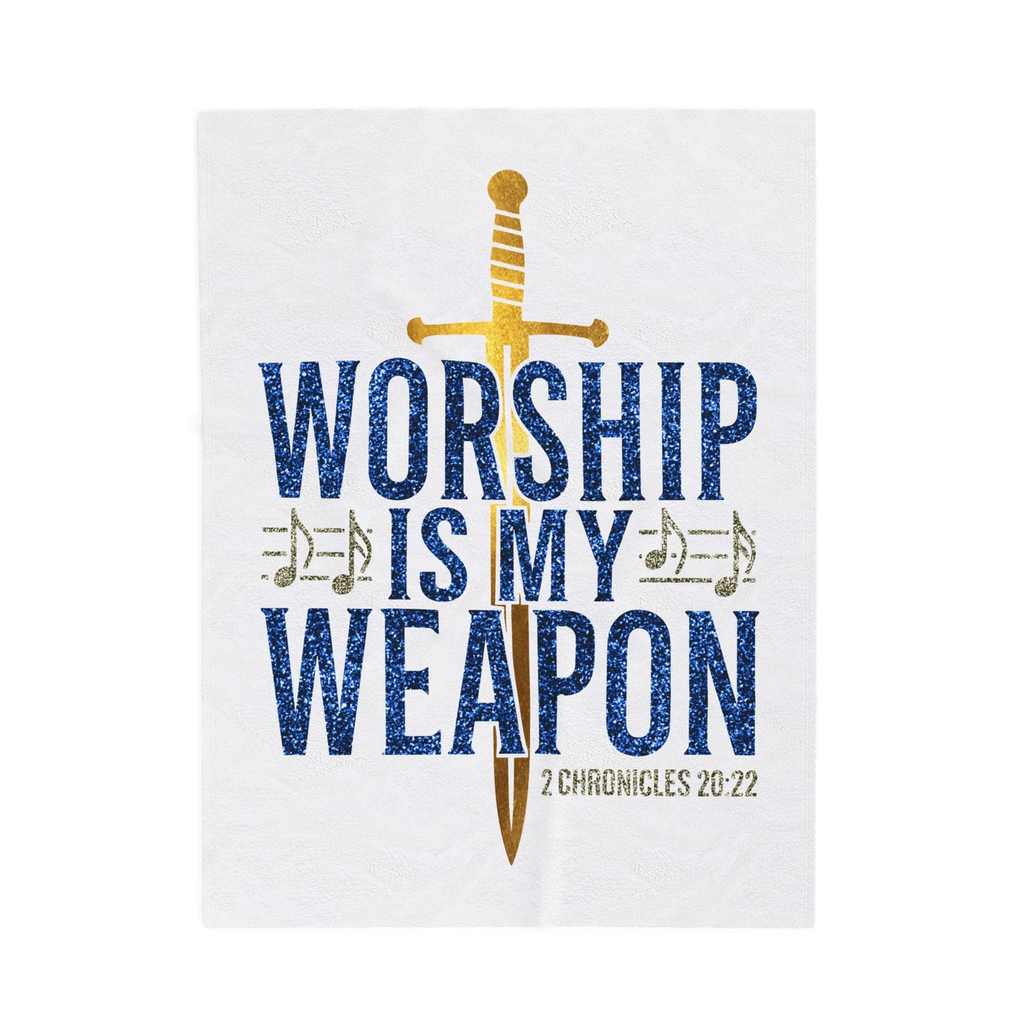 Worship is My Weapon Velveteen Plush Blanket