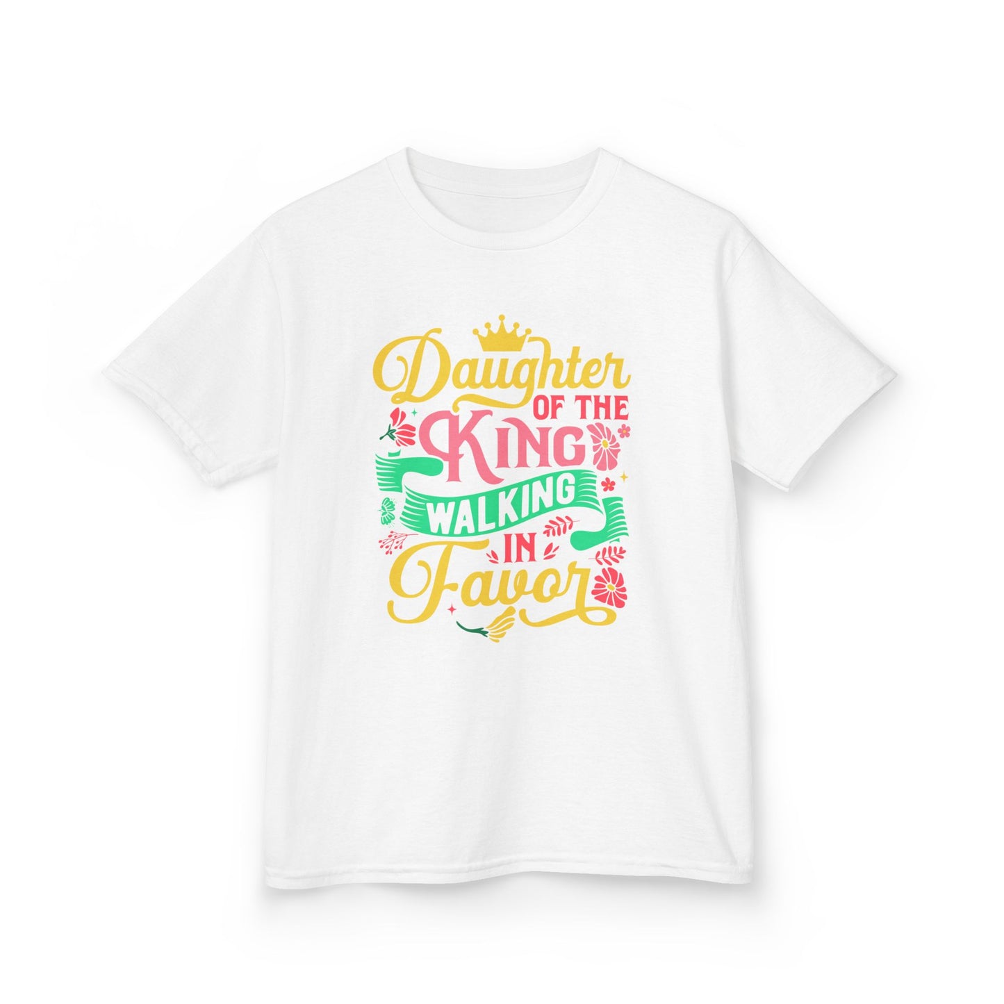 Daughter of the King walking in favor Kids Tee