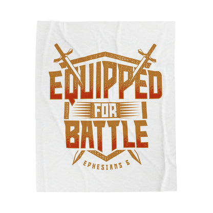 Equipped for Battle Velveteen Plush Blanket