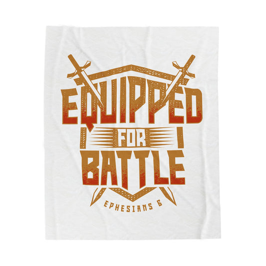 Equipped for Battle Velveteen Plush Blanket