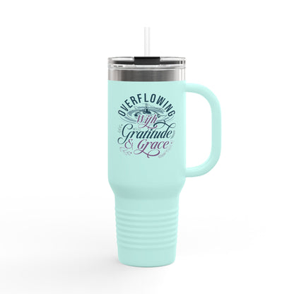 Overflowing with Gratitude & Grace Travel Mug