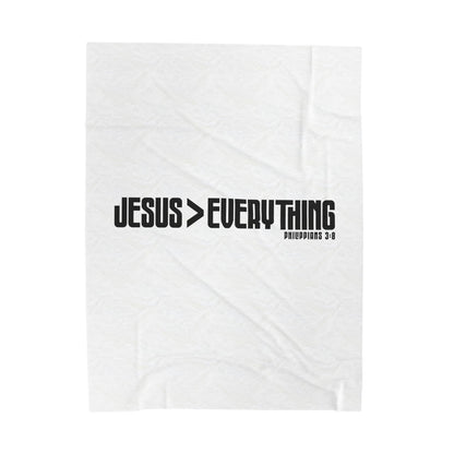 Jesus > Everything Velveteen Plush Blanket