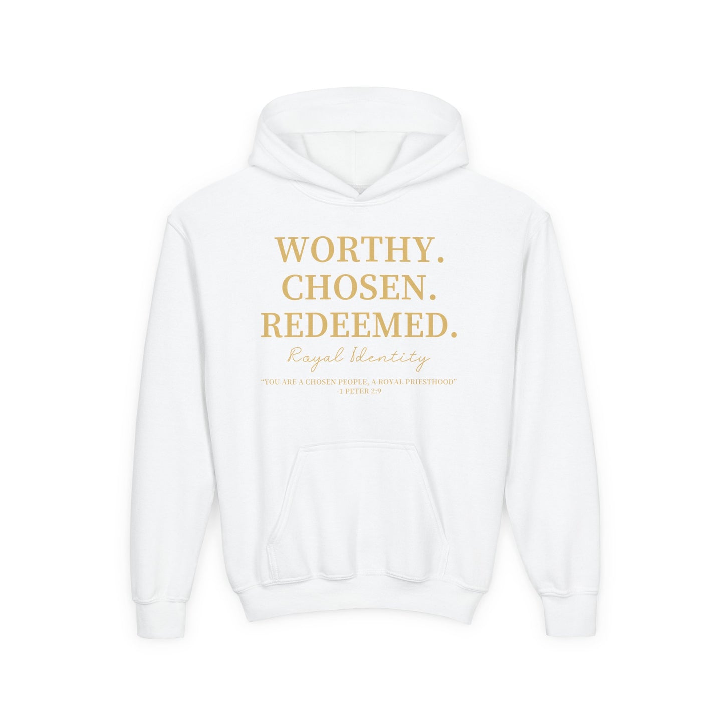 WORTHY. CHOSEN. REDEEMED Youth Hoodie