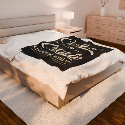 Called to Create Kingdom Wealth Velveteen Plush Blanket