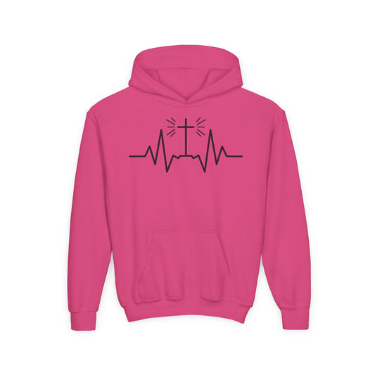 Heartbeat of the Cross Youth Hoodie