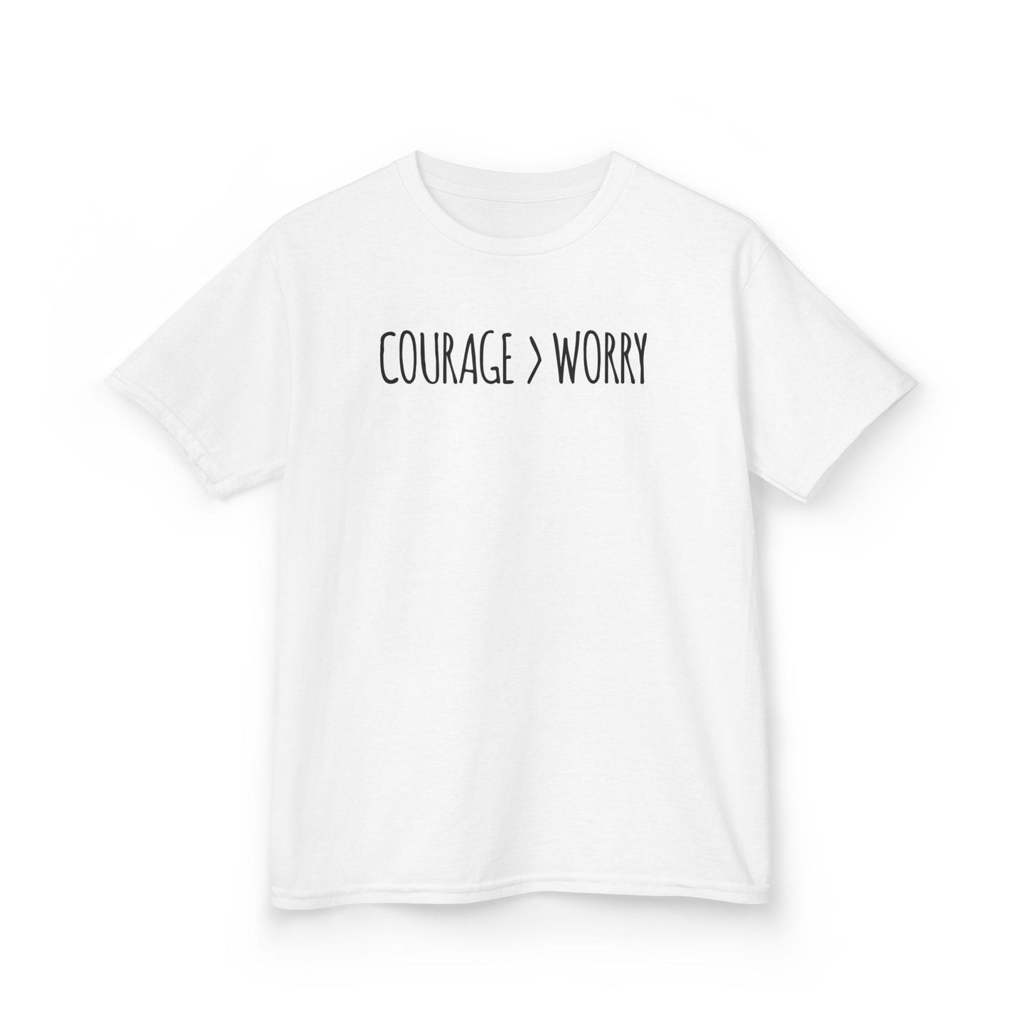 Courage > Worry Kids Tee
