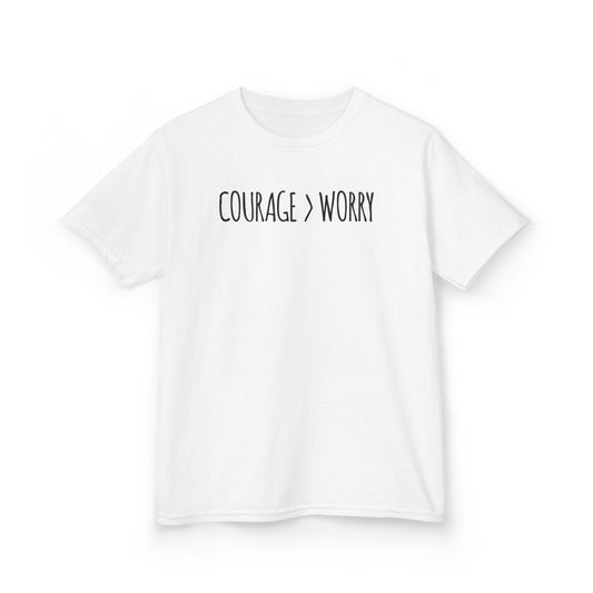 Courage > Worry Kids Tee