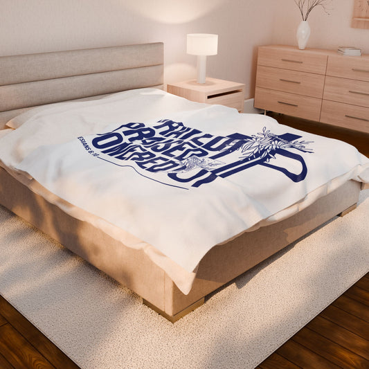 Prayed Up. Praised Up. Powered Up Velveteen Plush Blanket