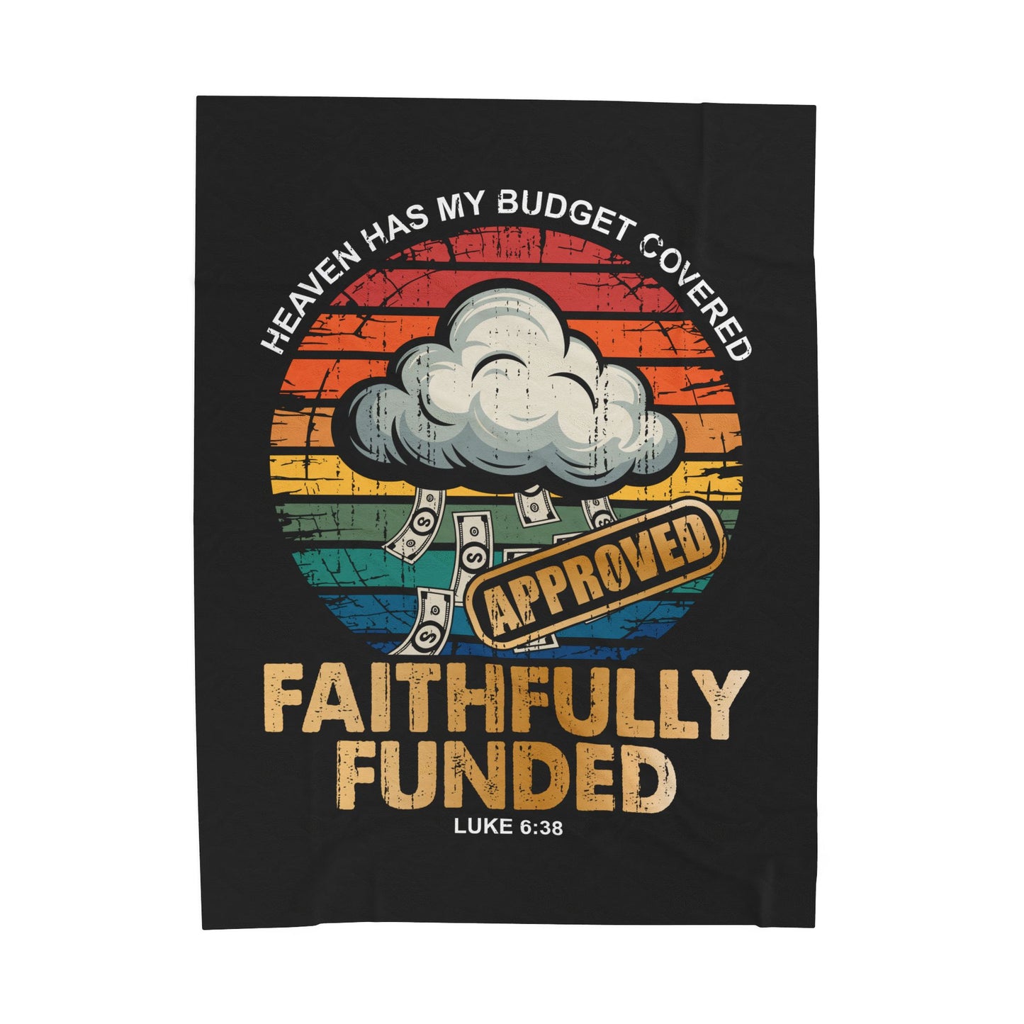 Faithfully Funded Velveteen Plush Blanket