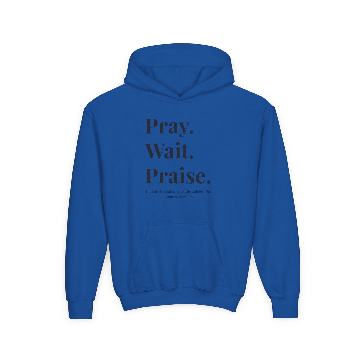 Pray. Wait. Praise Youth Hoodie