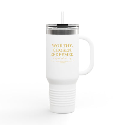 WORTHY. CHOSEN. REDEEMED Travel Mug -