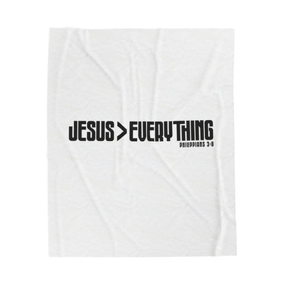 Jesus > Everything Velveteen Plush Blanket
