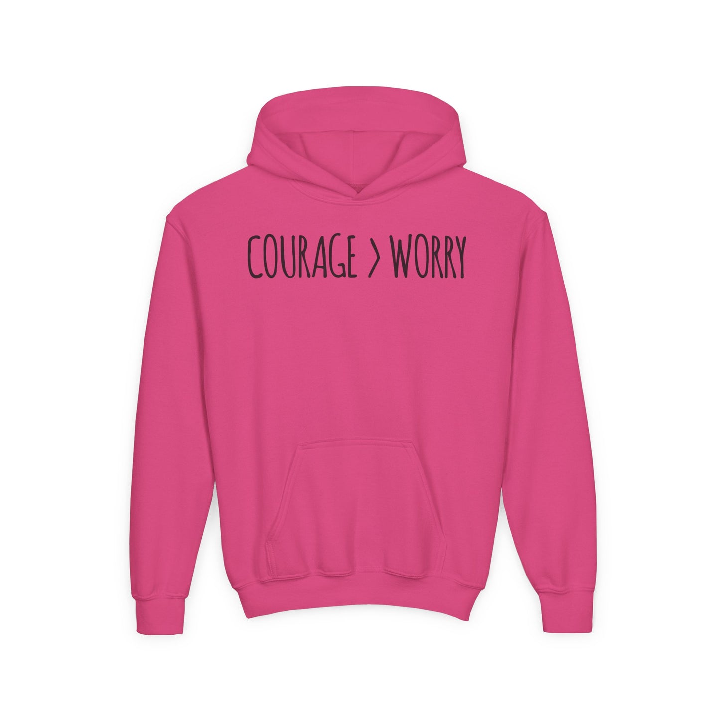 Courage > Worry Youth Hoodie