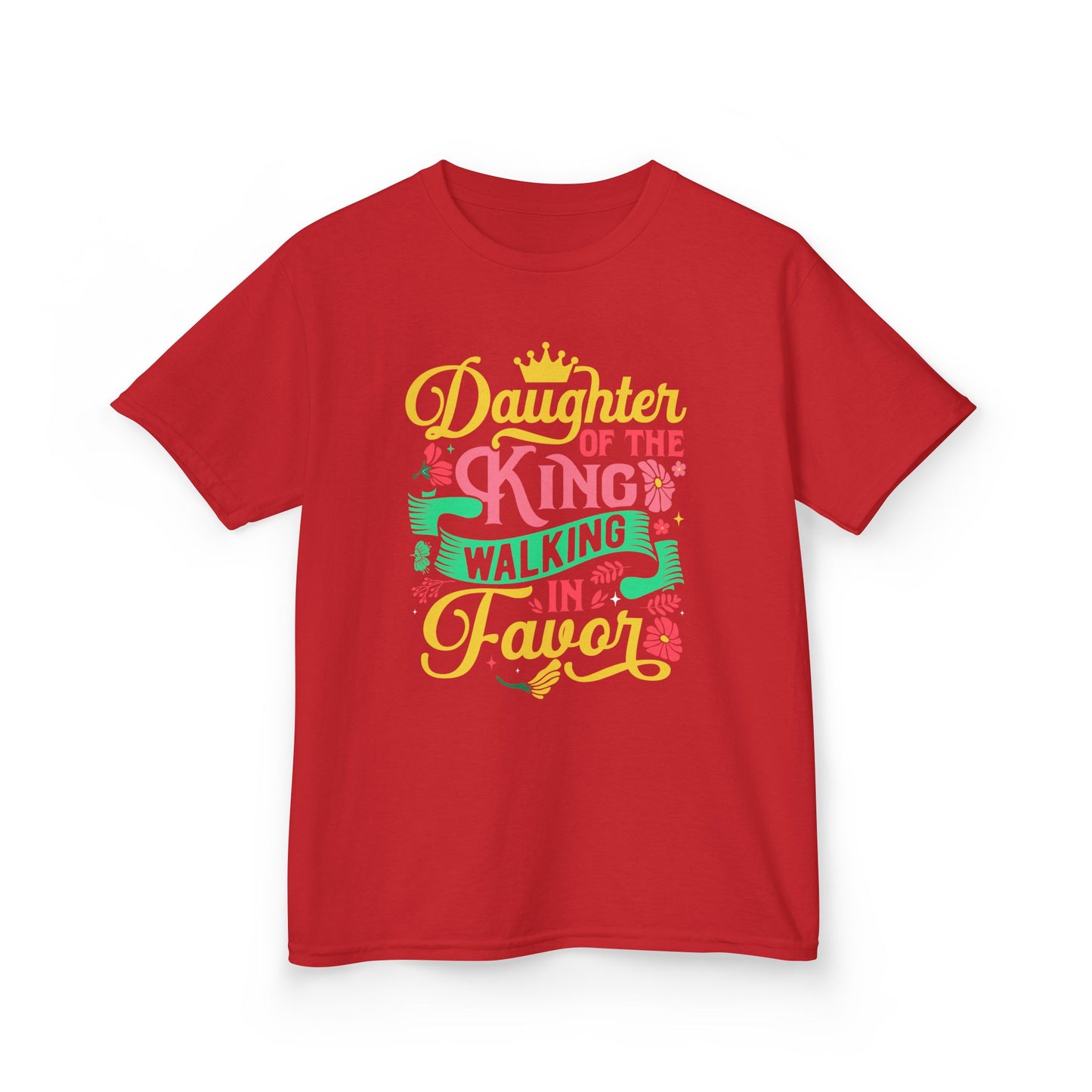 Daughter of the King walking in favor Kids Tee