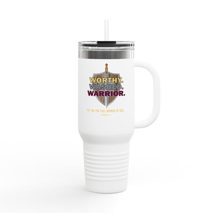 Worthy. Washed. Warrior Travel Mug