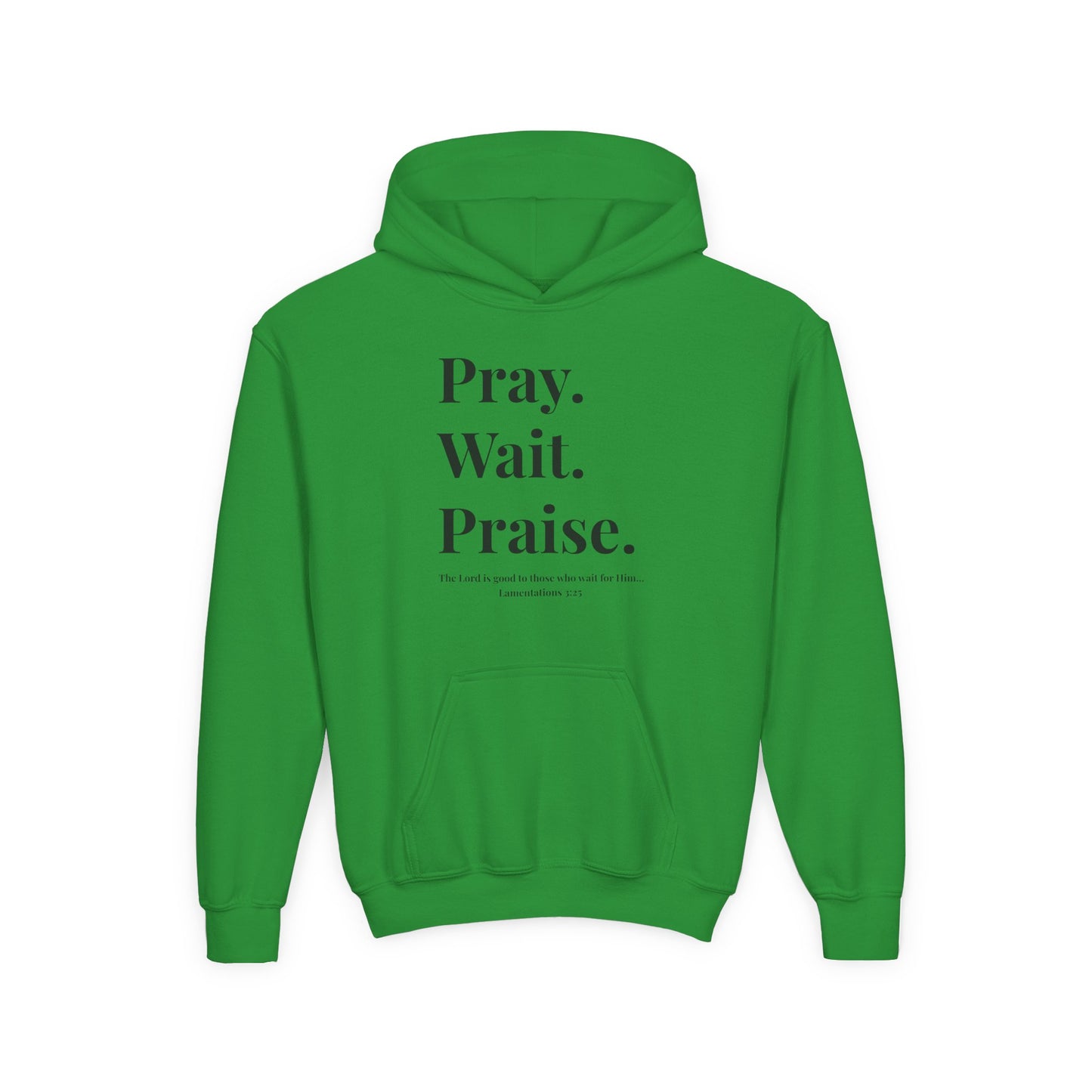 Pray. Wait. Praise Youth Hoodie