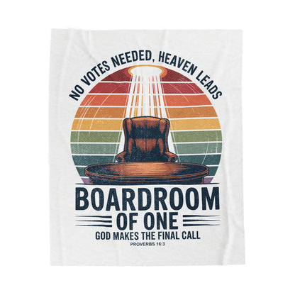 Boardroom of One Velveteen Plush Blanket