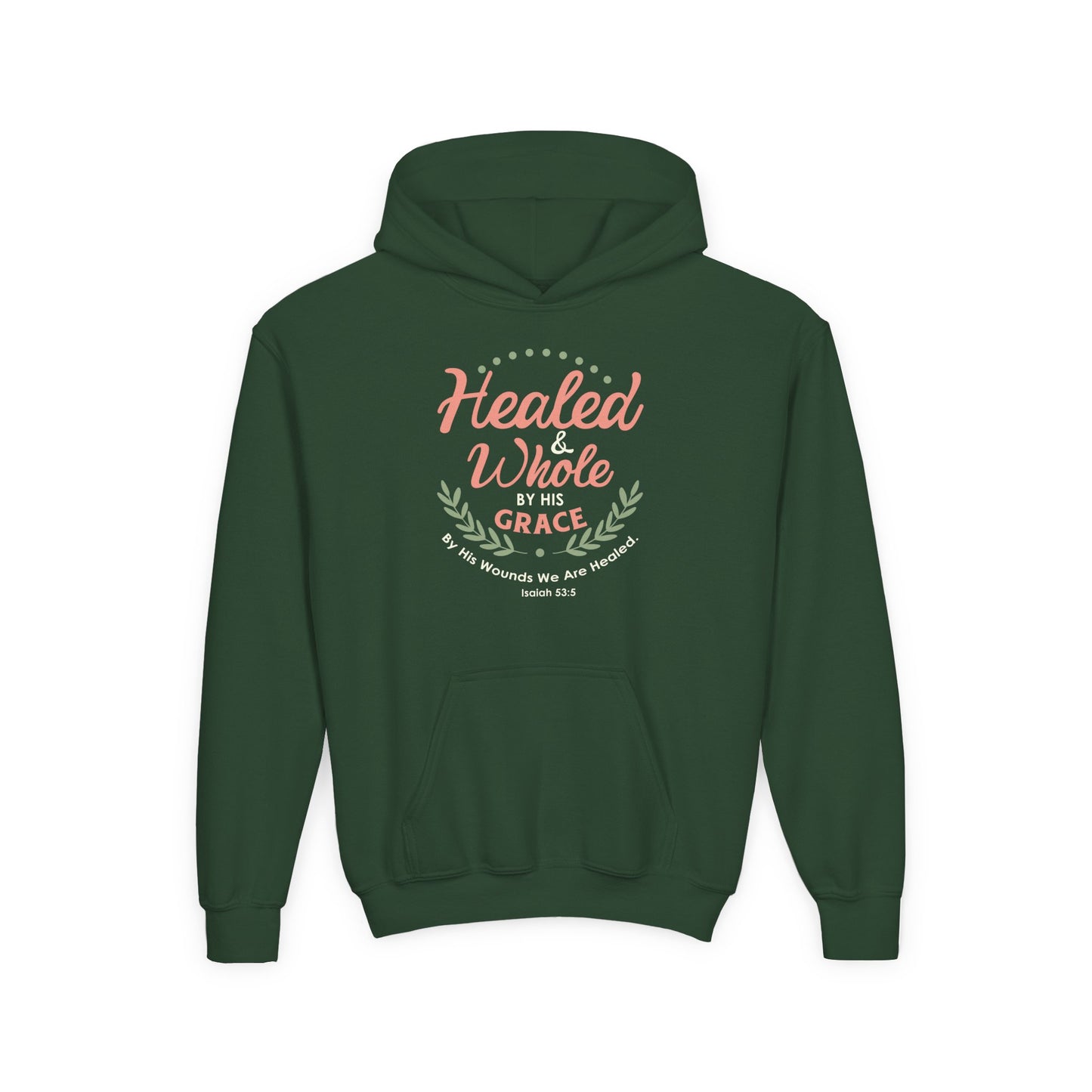 Healed & Whole by His Grace Youth Hoodie