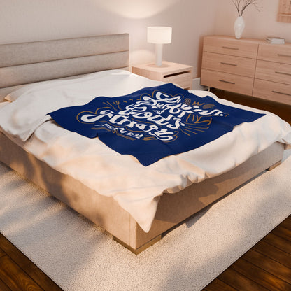 Living Proof of God's Favor Velveteen Plush Blanket