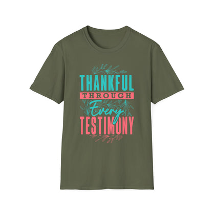 Thankful Through Every Testimony Tee