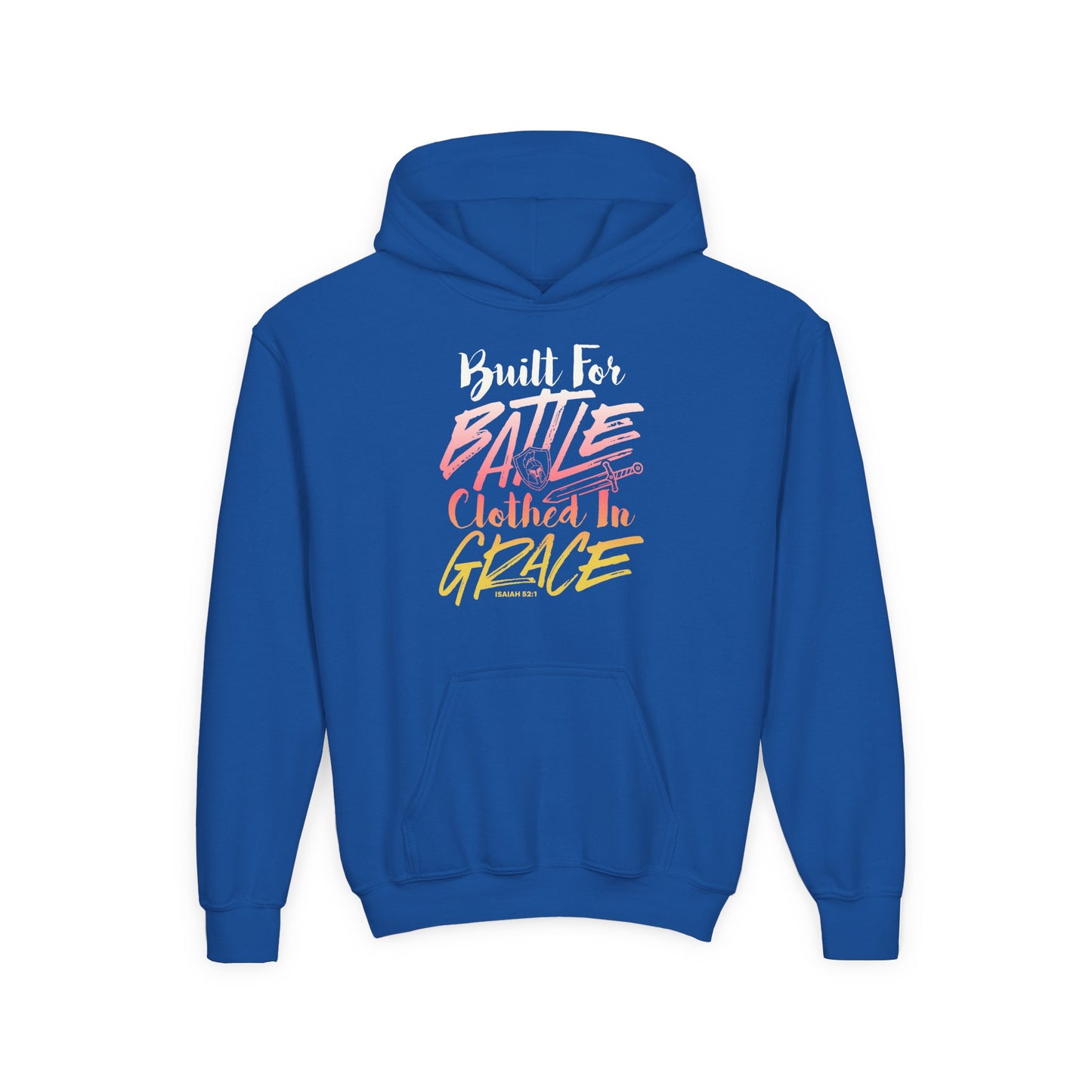 Built for Battle. Clothed in Grace. Youth Hoodie
